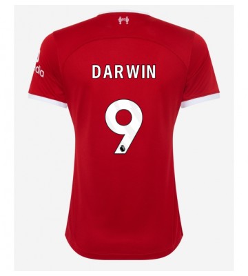 Liverpool Darwin Nunez #9 Primera Equipación Mujer 2023-24 Manga Corta